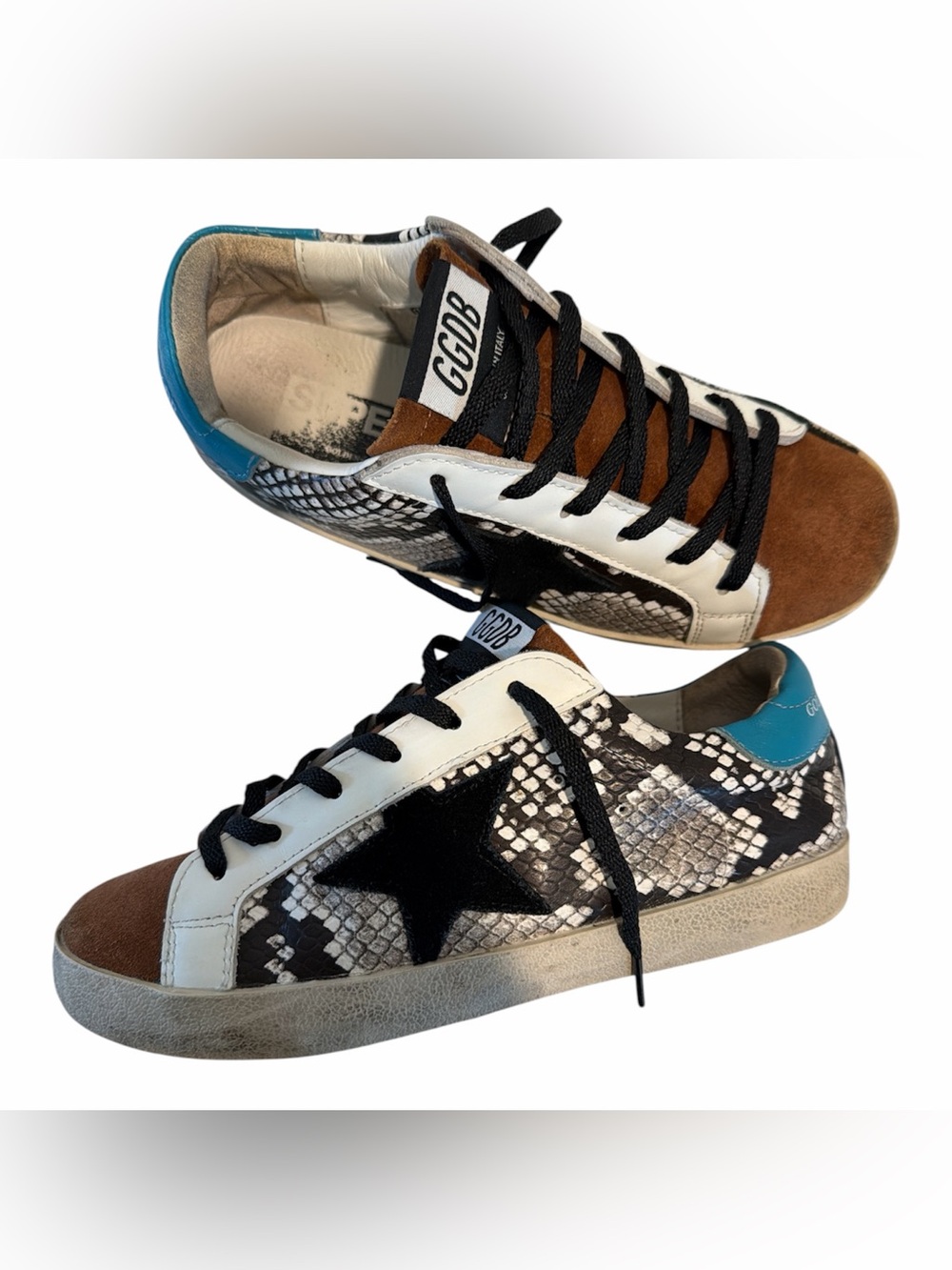 GOLDEN GOOSE Superstar Python Snakeskin Print Size 6 EU size 36 Kids 4Y